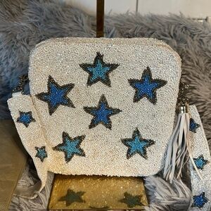 Swifties - your concert bag. Motna star beaded bag no spots. Bad lighting